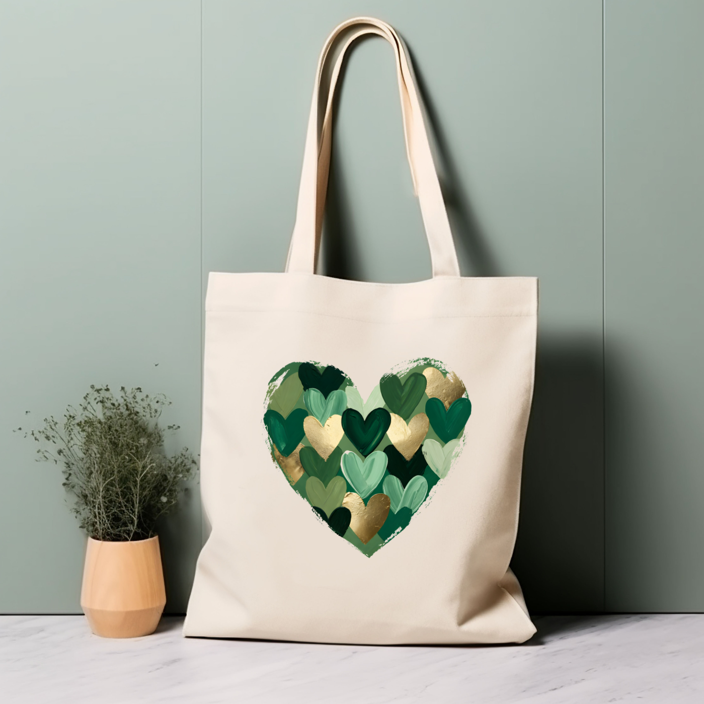 Bügelbild "Herzschlag-Smaragd"