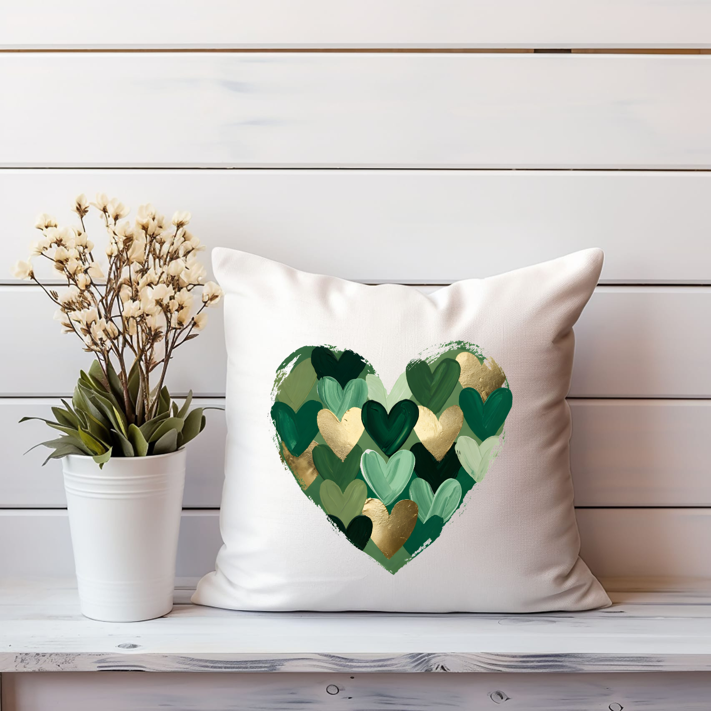 Bügelbild "Herzschlag-Smaragd"